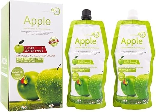Pack of 2 Bioherb Apple Ammonia Black 72 hours Hair 3 and Dark Brown 96 hours