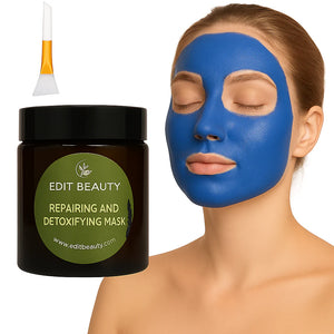 ﻿Edit Beauty - 100% Organic Moroccan Face Mask (100g) Made in UAE | Lab Tested | Acne-Free | Skin Detox | Natural Glow