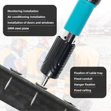 Concrete Nail Gun With 20 Steel Nails, Four Adjustable Force Levels - Mini Portable for Woodworking and Home Improvement - Set With Tool Kit