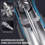 Concrete Nail Gun With 20 Steel Nails, Four Adjustable Force Levels - Mini Portable for Woodworking and Home Improvement - Set With Tool Kit