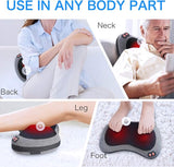 Back and Neck Massager with Heat, Deep Tissue Kneading, Electric Massage Pillow for Back, Shoulders, Legs, Foot, Body Muscle Pain Relief, Use at Home, Car, Office
