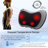 Back and Neck Massager with Heat, Deep Tissue Kneading, Electric Massage Pillow for Back, Shoulders, Legs, Foot, Body Muscle Pain Relief, Use at Home, Car, Office