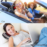 Back and Neck Massager with Heat, Deep Tissue Kneading, Electric Massage Pillow for Back, Shoulders, Legs, Foot, Body Muscle Pain Relief, Use at Home, Car, Office