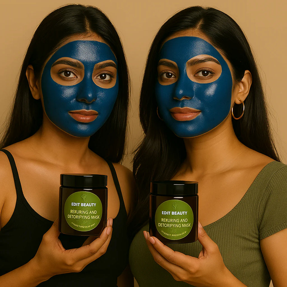 ﻿Edit Beauty - 100% Organic Moroccan Face Mask (100g) Made in UAE | Lab Tested | Acne-Free | Skin Detox | Natural Glow